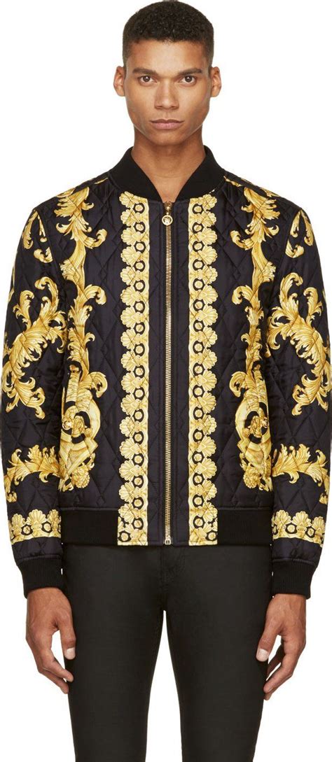 versace bomber jacket nero|versace trench jacket men.